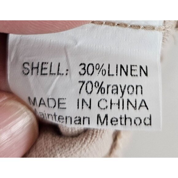 Anrabess Womens 2 Pc Crop Top & Wide Leg Pants Linen Jumpsuit Set Size M Casual - Picture 11 of 13